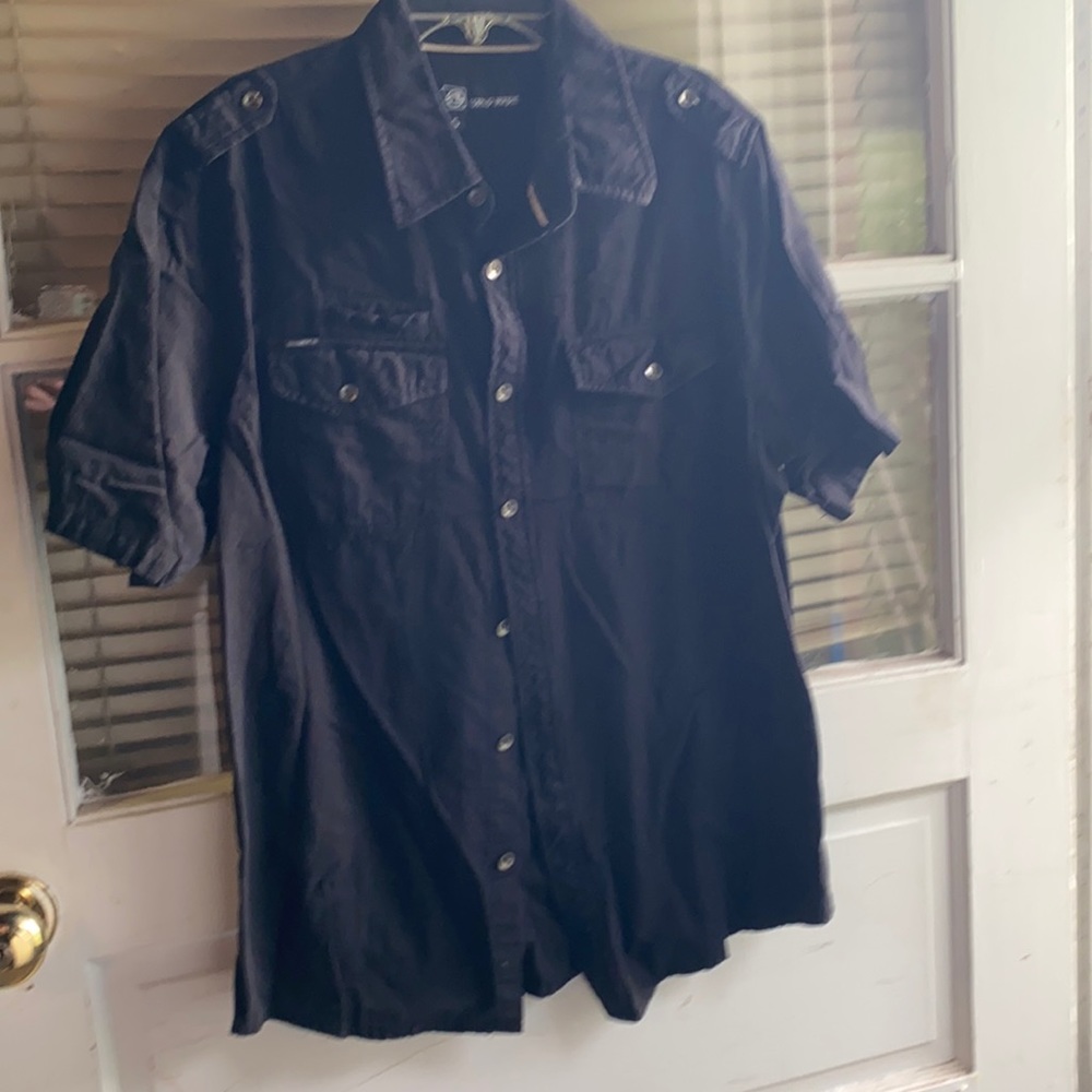 UnderCurrent S Men’s Cotton Button Up Cargo Shirt